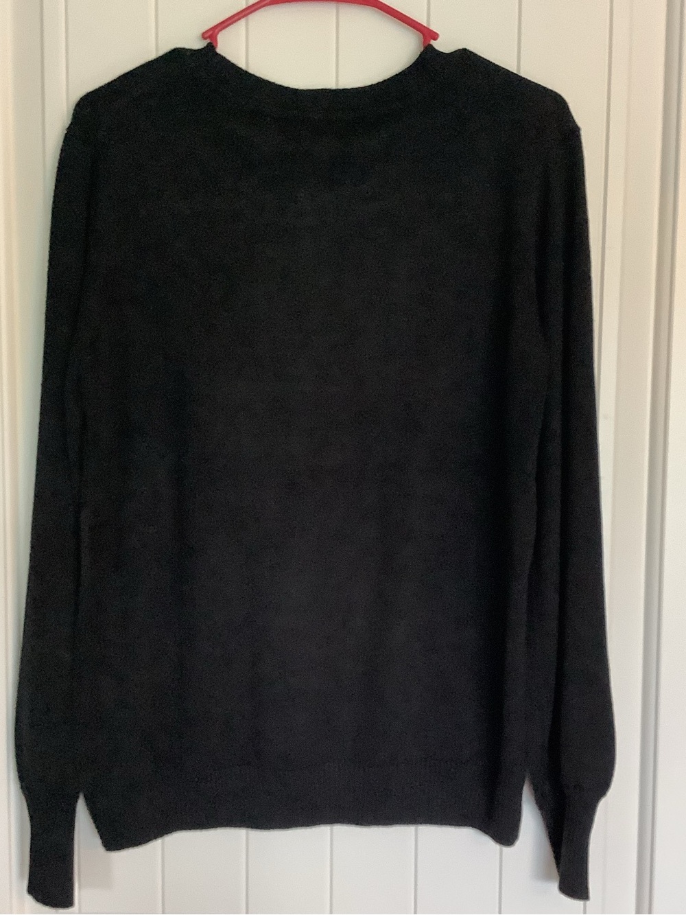 Karl Lagerfeld Black Crewneck Sweater with Cream and Beige Perfume Motif - Picture 6 of 6